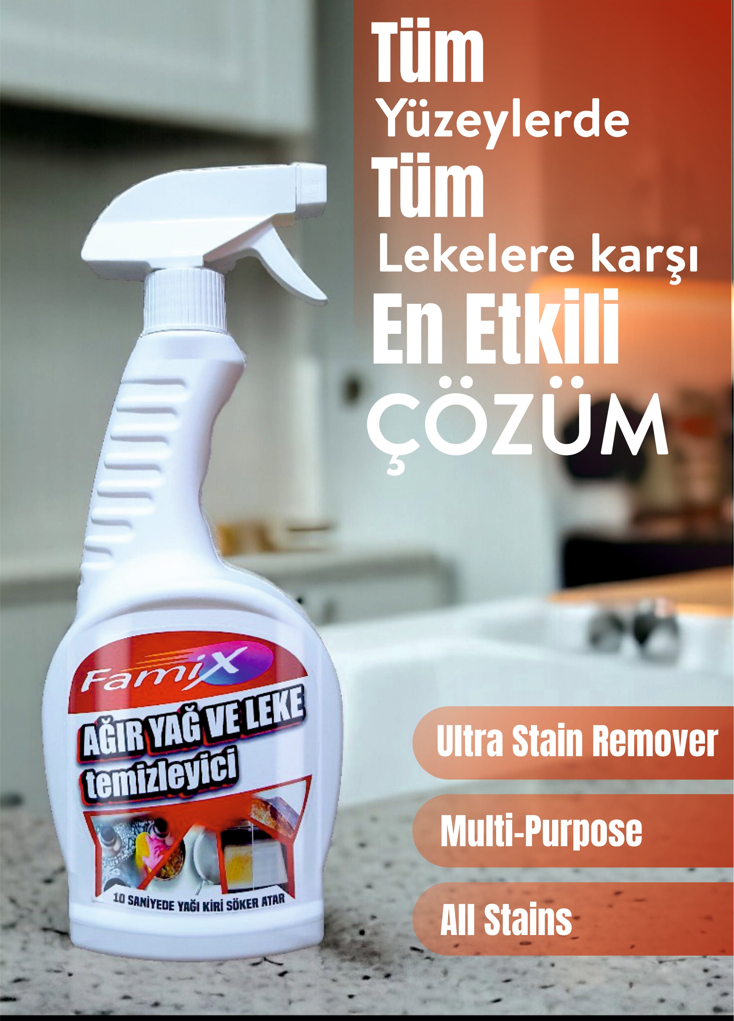 750 ml Famix Ağır Yağ ve Leke Temizleyici