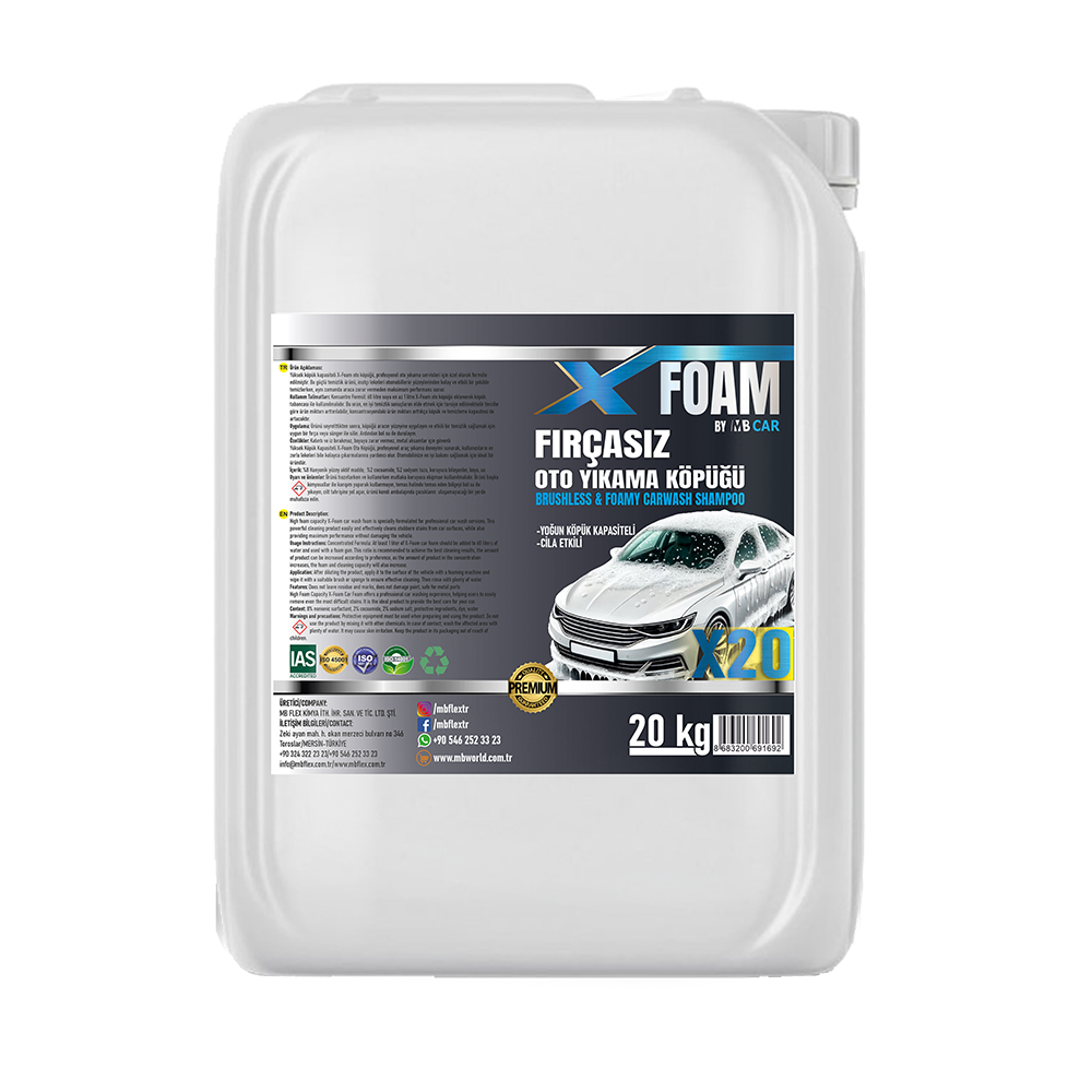Fırçasız Oto Yıkama Köpüğü X-F-20 20 Lt